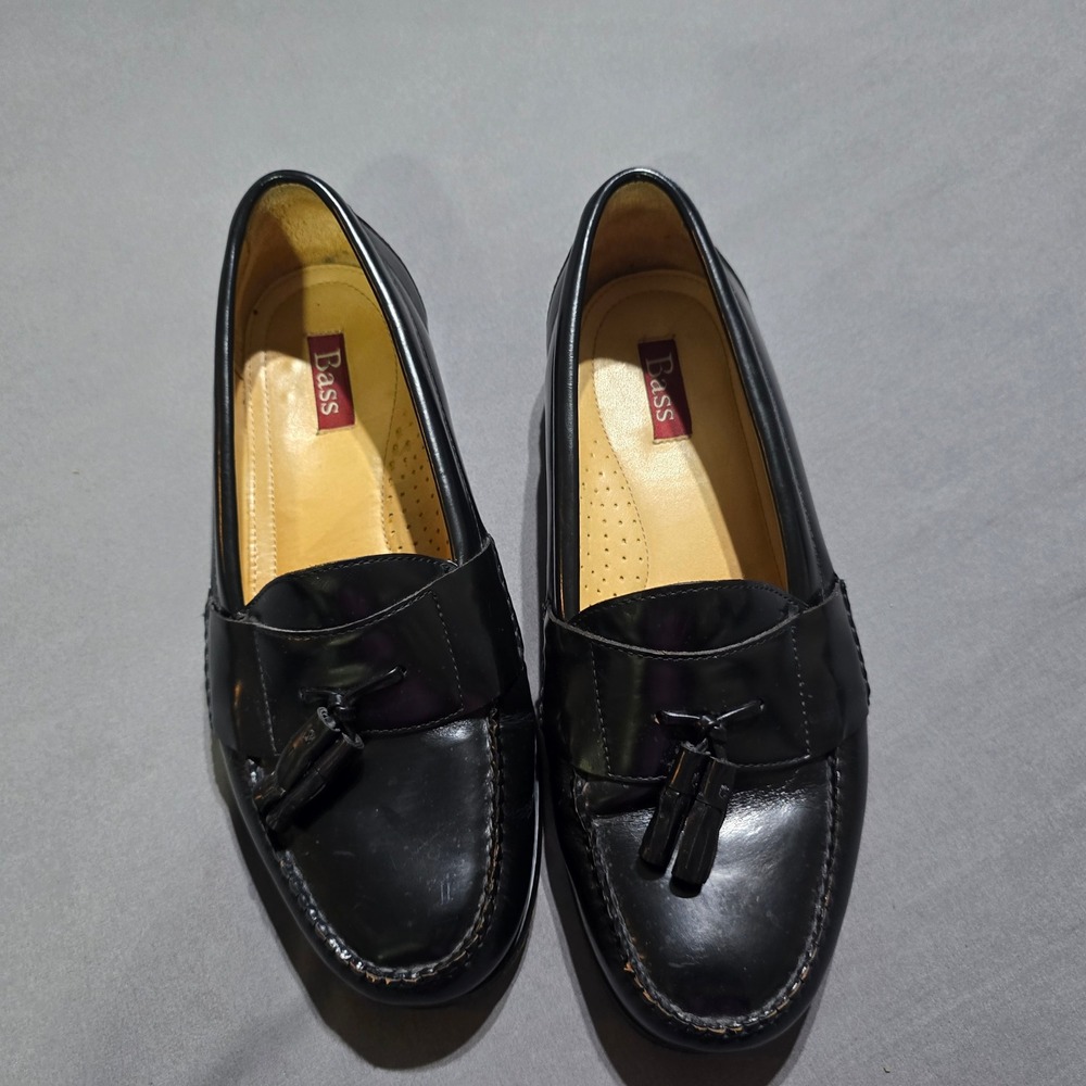 G.H. Bass Harrison II Tassel Loafers Mens 11 Black Leather Dress Shoes